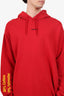 Vetement Red French Terry Oversize Hoodie Size S Mens