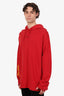 Vetement Red French Terry Oversize Hoodie Size S Mens