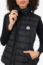 Moncler Black Nylone Anserine Puffer Vest Size 3