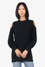 Givenchy Black Cold Shoulder Long Sleeve Top Size 38