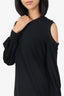 Givenchy Black Cold Shoulder Long Sleeve Top Size 38