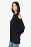 Givenchy Black Cold Shoulder Long Sleeve Top Size 38