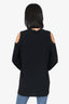 Givenchy Black Cold Shoulder Long Sleeve Top Size 38