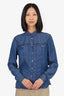 Burberry Blue Denim Botton Down Shirt Size L