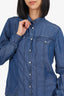 Burberry Blue Denim Botton Down Shirt Size L
