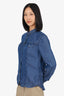 Burberry Blue Denim Botton Down Shirt Size L