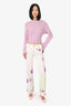 Just Cavalli White/Multicolour Floral Print Jeans Size 29