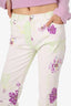 Just Cavalli White/Multicolour Floral Print Jeans Size 29