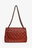 Pre-Loved Chanel™ 2013-14 Burgundy Caviar Leather Jumbo Classic Double Flap Bag