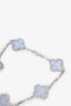 Van Cleef & Arpels Rhodium-Plated 18K White Gold Vintage Alhambra 5 Motif Bracelet