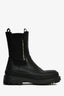 Christian Dior Black Leather Logo Chelsea Boots Size 36