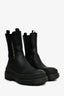 Christian Dior Black Leather Logo Chelsea Boots Size 36