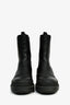 Christian Dior Black Leather Logo Chelsea Boots Size 36