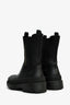 Christian Dior Black Leather Logo Chelsea Boots Size 36