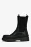 Christian Dior Black Leather Logo Chelsea Boots Size 36