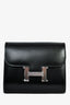 Hermes Black 2018 Box Leather Compact Wallet