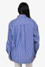 Sacai Blue/White Striped Cut-Out Front Button Down Shirt Size 4