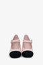 Pre-Loved Chanel™ Light Pink Black Cap Toe Mary Jane Heels Size 38