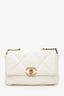 Pre-Loved Chanel™ White Lambskin 'Chanel 19' Flap Bag