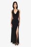 Camila Coelho Black Jersey Halter Neck Backless Crystal Detail Dress Size XS