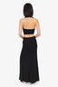 Camila Coelho Black Jersey Halter Neck Backless Crystal Detail Dress Size XS
