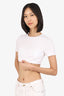 Saloni White Cropped T-Shirt Size 2
