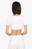 Saloni White Cropped T-Shirt Size 2