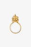 Alexander Mcqueen Gold Tone/Crystal Skull Ring