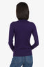 Versace Collection Purple Wool Chain Detail Knit Sweater Size 40