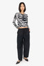 Alexander Wang Black Wool/Nylon Wide Leg Pants Size S