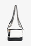 Pre-Loved Chanel™ 2017-18 White/Black Lambskin Small Gabrielle Chain Bag