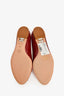 Pre-Loved Chanel™ Red Patent Leather Peep Toe Flats Size 36