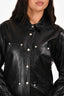Isabel Marant Etoile Black Faux Leather Button Down Dress Size 34