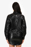 Isabel Marant Etoile Black Faux Leather Button Down Dress Size 34