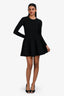 Alexander Wang Black 'Shortrowed' Long Sleeve A-Line Mini Dress SIze XS