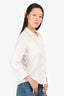 Theory White Collared Button Down Top Size S