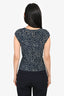 Pre-Loved Chanel™ Navy Cream 5 Print Top Size 38