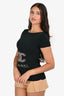Pre-Loved Chanel Black CC Logo Knit Top Size 36
