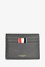 Thom Browne Grey Leather Card Holder