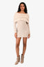Lovers + Friends Beige Knit 'Ionela' Off The Shoulder Dress Size XS