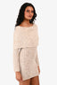 Lovers + Friends Beige Knit 'Ionela' Off The Shoulder Dress Size XS