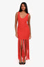 Simon Miller Red Sparkly 'Tira' Maxi Dress Size S