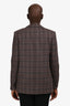 Theory Grey/Brown Plaid Double Breasted Blazer Size 10