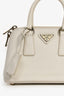 Prada Light Grey Mini Saffiano Promenade Tote with Strap