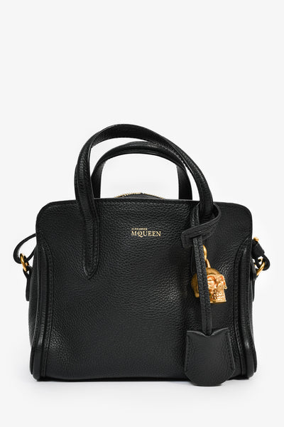Alexander McQueen ブラック ケース Leather Mcqueen Padlock Bag Alexander McQueen Black Leather Mini