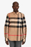 Burberry Beige Novacheck Button Down Shirt Size M