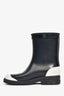 Pre-Loved Chanel™ Black Rubber Rain Boots Size 37