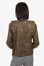 Isabel Marant Etoile Green Leather Jacket Size 40