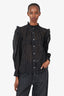 Isabel Marant Etoile Black/White Striped Ruffled Blouse Size 38 with Tag