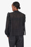 Isabel Marant Etoile Black/White Striped Ruffled Blouse Size 38 with Tag